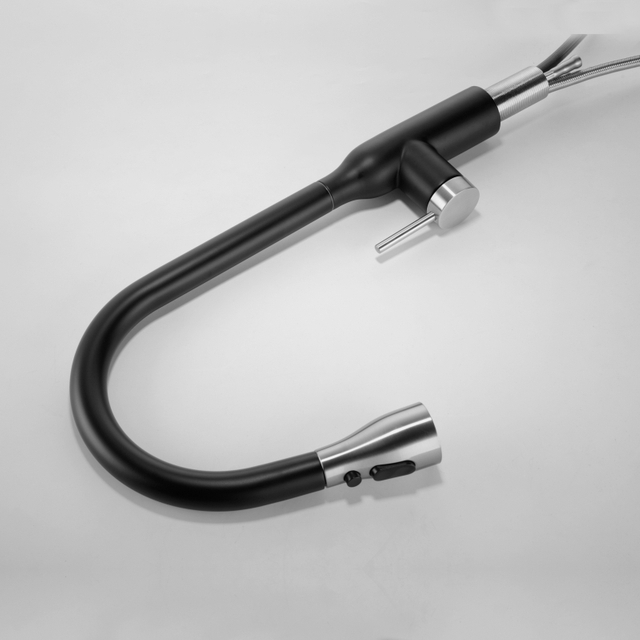 Grifo de cocina de acero inoxidable Ycfaucet 304 con rociador desplegable