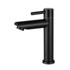 Grifo enfriado individual para lavabo de baño negro de acero inoxidable 304