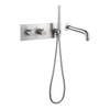 Juego de grifería de ducha y bañera oculta para baño montado en la pared de acero inoxidable 304 moderno