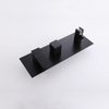 Juegos de grifos ocultos para baño y ducha de baño montados en la pared, cuadrados, de acero inoxidable 304, color negro