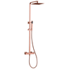 Juego de mezclador de ducha termostático para baño, cuadrado, cobre, oro rosa, acero inoxidable 304 moderno