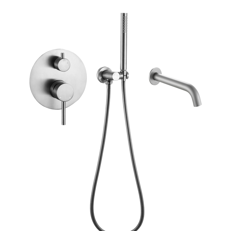 Juego de ducha empotrado de acero inoxidable 304