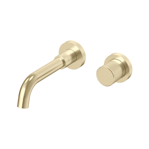 NUEVOS grifos de lavabo de baño de montaje en pared de oro cepillado de acero inoxidable 304