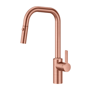 Grifos de fregadero de cocina abatibles de acero inoxidable 304, cobre, oro rosa, 360 grados
