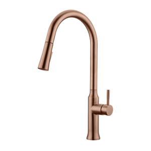 Grifo mezclador de cocina extraíble de oro rosa de acero inoxidable 304 moderno