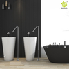 Bañera de pie de acero inoxidable 304 caliente y frío baño mixto montaje en pared oculto grifo de piso