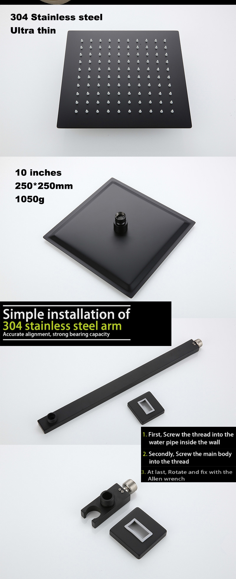 Dos funciones en la ducha montada en la pared.