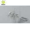 Fabricación de acero inoxidable 304 montado en la pared, caliente y frío, baño de tres vías, juego de grifos para ducha y baño