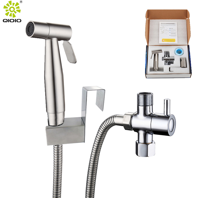 Venta caliente portátil Jet soporte de ducha de agua dulce juego de cepillado 304 acero inoxidable mano Shattaf inodoro bidé spray