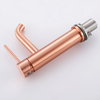 Grifo monomando para lavabo de baño, cobre, oro rosa, acero inoxidable 304, certificado CUPC