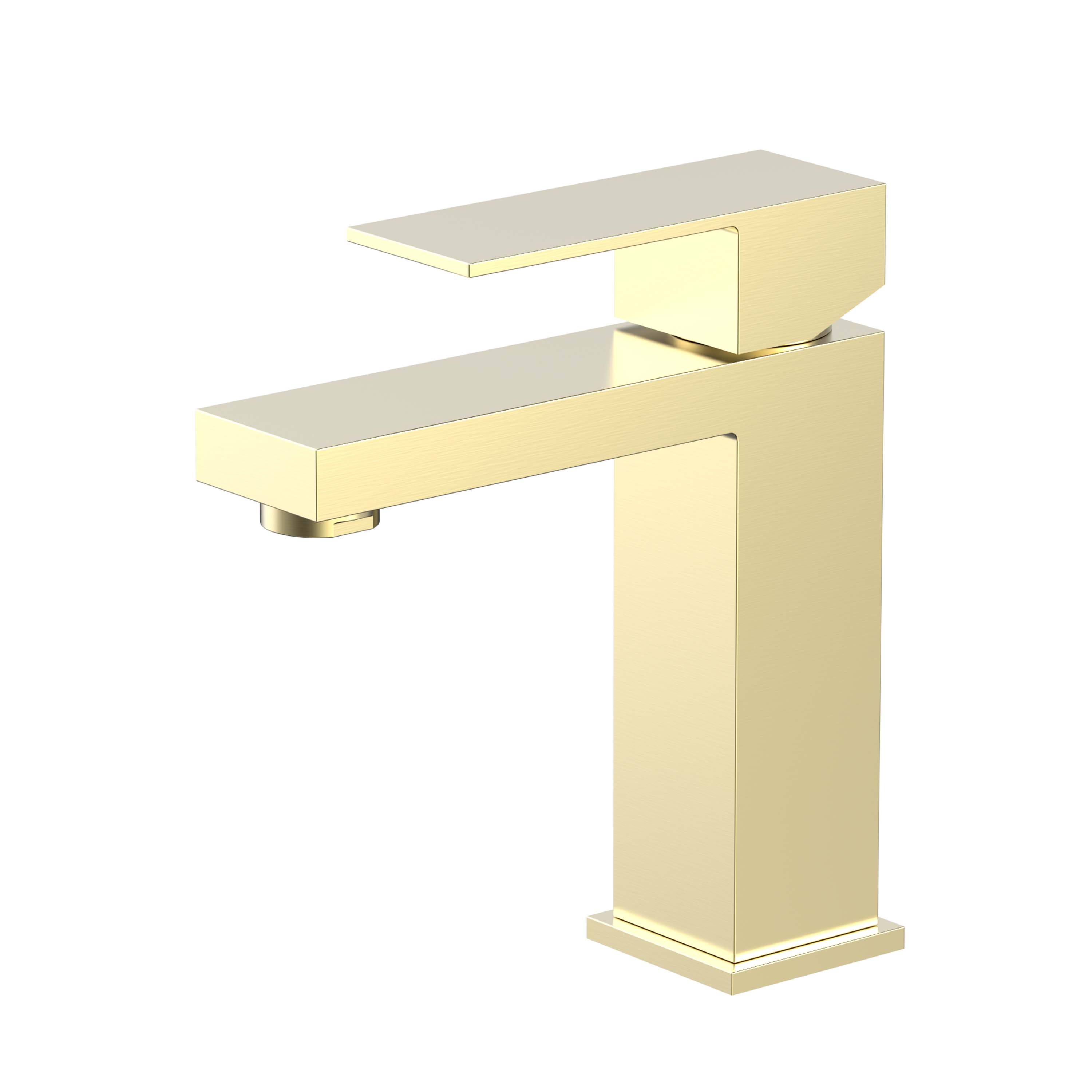 Grifo cuadrado para fregadero de acero inoxidable en oro cepillado