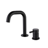 Grifos de lavabo de baño con manija separada, color negro mate, de acero inoxidable 304