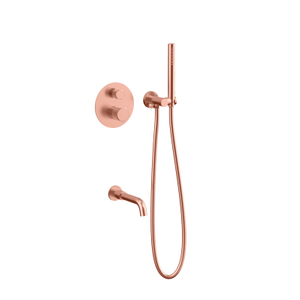 Nuevos juegos de grifería para baño y ducha ocultos montados en la pared de oro rosa de cobre de acero inoxidable 304