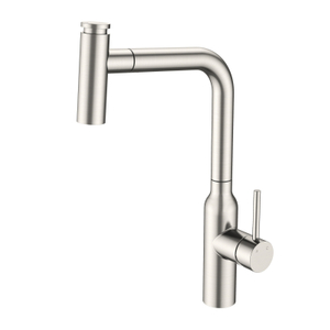 Grifo de fregadero de cocina táctil extraíble de acero inoxidable 304 de níquel cepillado de lujo moderno