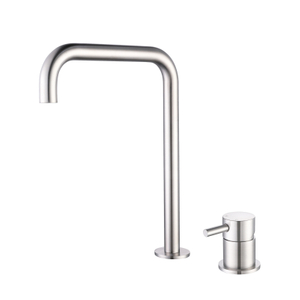Grifos de lavabo de baño con manija separada cromada de acero inoxidable 304