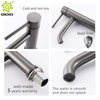 Grifo de agua de acero inoxidable 304 de alta calidad CUPC, mezclador de agua fría y caliente cepillado de una sola manija, grifo de lavabo de baño