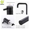 Grifo de lavabo de baño de acero inoxidable 304 caliente y frío negro mate de dos agujeros de venta en caliente