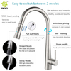 Grifo cepillado del fregadero de cocina del sensor automático del tacto extraíble del acero inoxidable 304