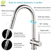 CUPC 304 Acero inoxidable Níquel cepillado Sensor táctil Caliente y frío Grifo de cocina abatible