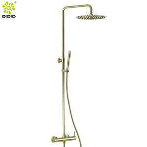 Modernas duchas de lluvia independientes montadas en la pared de dos vías mezclador frío-caliente grifo de baño conjunto de ducha de lluvia