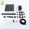 Cabezal de ducha LED 3 funciones de latón set de ducha termostático empotrado negro