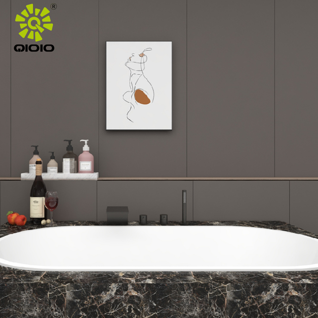 QIOIO nuevo diseño 304 grifo de ducha de baño en cascada de acero inoxidable montado en la pared para bañera