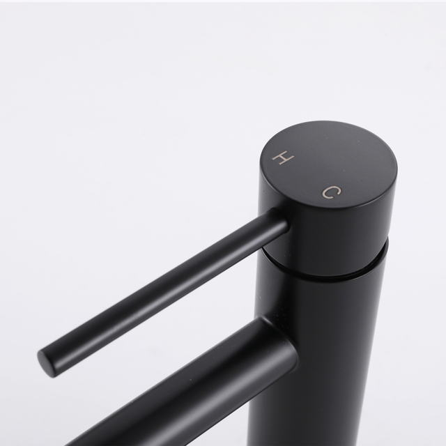Grifo monomando para lavabo de baño negro mate de acero inoxidable 304 de alta calidad certificado CUPC