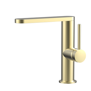 Grifos de lavabo giratorios de 360 ​​grados para baño moderno de oro cepillado de acero inoxidable 304