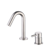 Grifo de lavabo de baño con manija separada de dos orificios de níquel cepillado de acero inoxidable 304