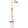 Juego de mezclador termostático de ducha para baño, cobre, oro rosa, acero inoxidable 304 moderno