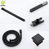Cabezal de ducha LED 3 funciones de latón set de ducha termostático empotrado negro