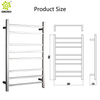 Accesorios de baño de fábrica 304 toallero calefactado montado en la pared cuadrado de acero inoxidable