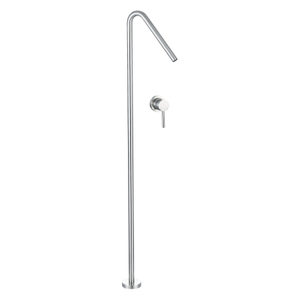 Grifo de lavabo monomando tipo piso de baño cromado de acero inoxidable moderno 304