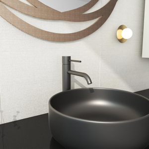 Grifo moderno para lavabo de baño negro mate de acero inoxidable 316