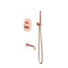 NUEVO juego de ducha con cabezal termostático oculto para baño de oro rosa y cobre de acero inoxidable 304