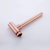 Desagüe de tubo de desagüe oculto para pared de oro rosa de cobre cepillado, lavabo decorativo para baño, trampa para botellas de acero inoxidable, sifón 