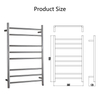 Estante para secar toallas con calentador de agua caliente de 8 barras de acero inoxidable 304 para baño 
