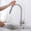  Grifo de cocina con sensor táctil extraíble de montaje en cubierta de acero inoxidable 304 de níquel cepillado