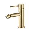 Grifo para bidé de baño con una sola manija de oro cepillado de acero inoxidable 304