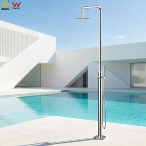 Sistema de ducha exterior de acero inoxidable 316L, diseño independiente resistente al agua salada para piscina y playa