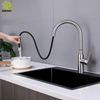 Grifo de cocina Smart Touch mezclador frío caliente abatible de acero inoxidable 304
