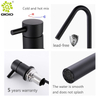 Grifo de lavabo de baño de dos agujeros negro mate cepillado de acero inoxidable 304