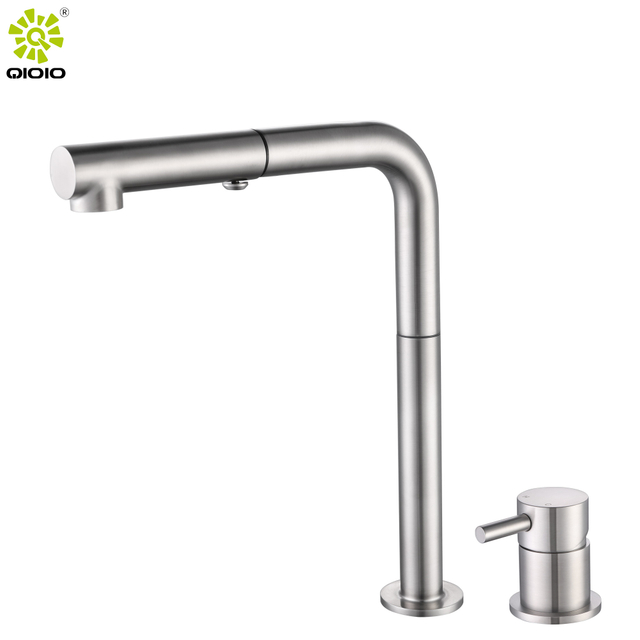 Acero inoxidable 304 extraiga el grifo de cocina frío y caliente