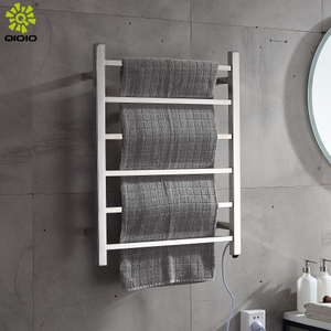 Accesorios de baño de fábrica 304 toallero calefactado montado en la pared cuadrado de acero inoxidable