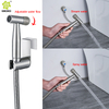 Juego de rociador de bidé portátil de mano cromado Shattaf de baño de acero inoxidable 304 para inodoro