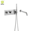 Baño de acero inoxidable 304 Mezclador de agua fría y caliente en la pared Ducha Grifo de baño y ducha