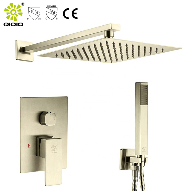 cUPC 304 juego de ducha de baño oculto oculto de pared de acero inoxidable