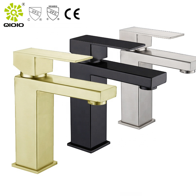 CUPC Venta caliente de alta calidad 304 Mezclador de lavabo de baño de acero inoxidable Grifo caliente y frío