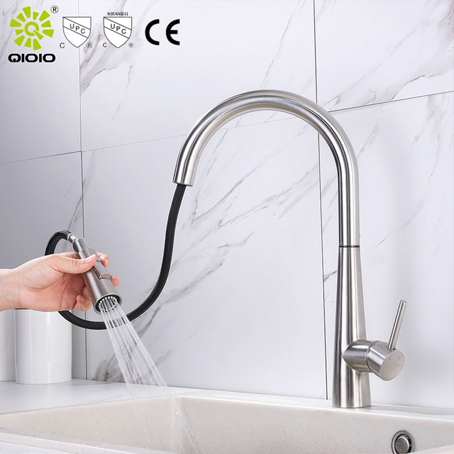 Grifo cepillado del fregadero de cocina del sensor automático del tacto extraíble del acero inoxidable 304