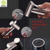 Juego de rociador de bidé portátil de mano cromado Shattaf de baño de acero inoxidable 304 para inodoro